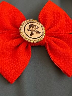 Houston astros Bow Hair Clip with Rhinestone Astros Center